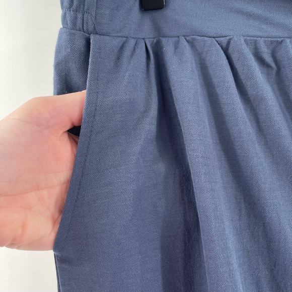 BOBEAU Pull On Pants Size Medium Indigo Blue Wide Leg NWT Rayon Nylon Blend Crop - Picture 5 of 13